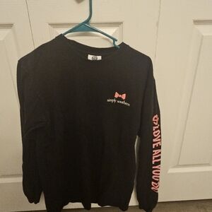 Simply Southern Black Crewneck Sweater